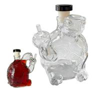 Decanter per bottiglie di whisky (design tartaruga), decanter in trasparente divertente per alcol, decorativo per uso domestico e bar, contenitore unico per whisky per vodka, tequila, brandy