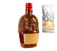 Decanter per liquori, 300 ml, per alcol, coperchio ermetico, design 3D, contenitore vuoto per bevande, cantina, raccolta di vino, esposizione commerciale