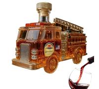 Decanter Per Liquori Dal Design Del Camion Dei Pompieri - Bottiglia In Da Whisky Da 300 Ml | Conservazione Di Alcol A Forma Di Veicolo Unico Per Papà Fratello Festa Di Compleanno Bar Casa Uffici