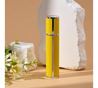 Decanter per profumo premium da 10 ml con finitura in pelle di agnello, elegante atomizzatore da viaggio ricaricabile per borsa (giallo)
