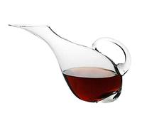 Decanter per vino - 100% senza piombo con manico inclinabile in vetro di cristallo, caraffa soffiata a mano per vino rosso