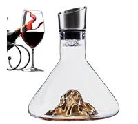 Decanter per vino con aeratore, 1500 ml, caraffa per vino in, aeratore manuale con filtro in acciaio inossidabile, eleganti per gli amanti del vino, ideale per aerare il vino