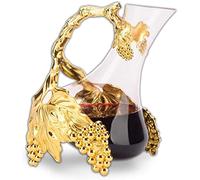 Decanter per vino con personalità creativa Decanter per bicchieri da vino in cristallo francese continentale decanter per la casa decanter di lusso 1000 ml regalo per vino - oro