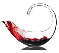 Decanter per vino, Decanter for whisky e vino in cristallo soffiato a mano, set da 200 blocchi di vetro realizzati a con tappo in guarnizione in gomma