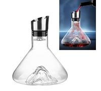 Decanter per vino rosso, decanter per vino rosso con aeratore integrato, decanter per vino, decantatore, 100% vetro soffiato senza piombo per casa e ospiti, 1500 ml