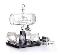 Decanter per vino, Set regalo in vetro borosilicato Home Bar con decanter for whisky da 1100 ml e bicchieri vino 310