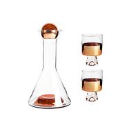 Decanter per vino spesso, Decanter in vetro for whisky e vino rosso 6,3x10,6 pollici(B)