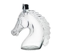 Decanter per vodka, 350 ml, a forma di testa di cavallo, 16 x 14 cm | Bottiglia in vetro per liquori, per marito, papà, compleanno, festa del papà, San Valentino, feste