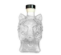 Decanter per vodka, bottiglia decanter in per whisky, 350 ml, con profilo a testa di lupo, contenitore per bevande, per padre, uomini, marito, papà, fidanzato, lui