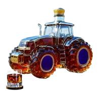 Decanter per whisky, 300 ml, bottiglia in vetro 3D a forma di auto con tappo a prova di perdite, dispenser creativo per whisky per gli appassionati di fattorie e camion, bar di casa, regalo
