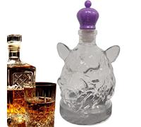 Decanter per whisky, 320 ml, dispenser di alcool, bottiglia decorativa per liquori, elegante bourbon, tequila, vodka e brandy, per matrimoni, feste, compleanni, festa del papà e ristorante Dis