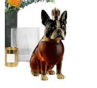 Decanter per whisky a forma di cane Terrier, 300 ml, in vetro borosilicato, con intaglio 3D, adatto per whisky/vino, perfetto per riunioni, collezioni bar e amanti degli animali domestici