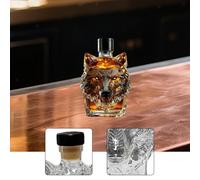Decanter per whisky a forma di testa di , bottiglia vino vuota e