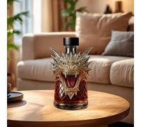 Decanter per whisky a forma di testa di drago, bottiglia vino in vetro