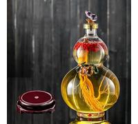 Decanter per whisky a forma di zucca, bottiglia in vetro senza piombo, regalo da collezione, barattolo sigillato per vino, per whisky, rum, tequila, liquori(3000ml)