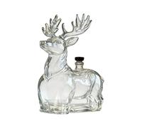 Decanter per whisky Bottiglia di a forma di cervo - Decanter per whisky in di cervo unico con tappo, Novità decorazione bar per la casa, Regalo per papà marito, 120 ml