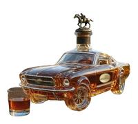 Decanter per whisky, bottiglia di vetro a forma di auto, 400 ml, design auto sportiva 3D per bar di casa, contenitore per liquori Mustang per feste