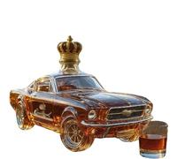 Decanter Per Whisky, Bottiglia Di Vetro A Forma Di Auto Da 400 Ml, Dispenser Per Liquori In Stile Mustang Con Design Di Auto Sportiva 3d, Regalo Originale Per Decanter Per Whisky Per Uomini, Casa B