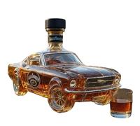 Decanter Per Whisky, Bottiglia Di Vetro A Forma Di Auto Da 400 Ml, Dispenser Per Liquori In Stile Mustang Con Design Di Auto Sportiva 3d, Regalo Originale Per Decanter Per Whisky Per Uomini, Casa A