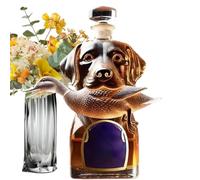 Decanter per whisky, caraffa a forma di cane da 750 ml, contenitore ermetico in , per presentazione bourbon, bottiglia di brandy, dispenser di alcol decorativo per bar di casa, feste, regalo da