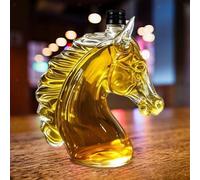 Decanter per whisky con tappo a forma di cavallo, fatto a mano, creativo,