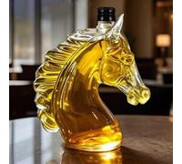 Decanter per whisky con tappo a forma di cavallo, fatto a mano, per intrattenere