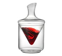 Decanter per whisky, contenitore in per liquori, elegante set di secchielli per il ghiaccio, 29,5 x 11,5 x 6 cm, decanter compatto per vino, ideale per bar, ristoranti, soggiorno, cucina, sale