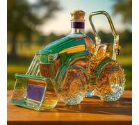 Decanter per whisky da 300 ml, bottiglia di liquore vintage in vetro a forma di auto con tappo, statuetta artistica per bottiglie di vino per l'arredamento del bar di casa #9