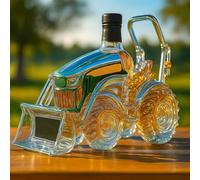 Decanter per whisky da 300 ml, bottiglia di liquore vintage in vetro a forma di auto con tappo, statuetta artistica per bottiglie di vino per l'arredamento del bar di casa #11