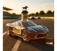 Decanter per whisky da 300 ml, bottiglia di liquore vintage in vetro a forma di auto con tappo, statuetta artistica per bottiglie di vino per l'arredamento del bar di casa #1