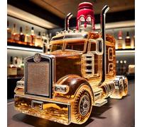 Decanter per whisky da 300 ml, bottiglia di liquore vintage in vetro a forma di auto con tappo, statuetta artistica per bottiglie di vino per l'arredamento del bar di casa #8