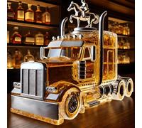 Decanter per whisky da 300 ml, bottiglia di liquore vintage in vetro a forma di auto con tappo, statuetta artistica per bottiglie di vino per l'arredamento del bar di casa #6