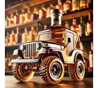 Decanter per whisky da 300 ml, bottiglia di liquore vintage in vetro a forma di auto con tappo, statuetta artistica per bottiglie di vino per l'arredamento del bar di casa #4