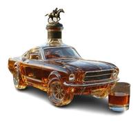 Decanter per Whisky da 400 Ml, Caraffa In Vetro per Auto da Corsa con Tappo, Design Classico da Auto Sportiva Vintage, Bottiglia Decorativa per Bar di Casa e Intrattenimento B