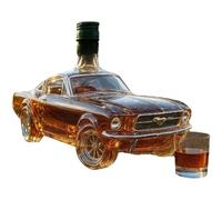 Decanter per whisky da auto da corsa vintage da 400 ml con tappo - Bottiglia in vetro dal design classico di un'auto sportiva per uomo, nuovo decanter in vetro a forma di automobile ideale C