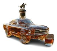 Decanter per whisky da auto da corsa vintage da 400 ml con tappo - Bottiglia in vetro dal design classico di un'auto sportiva per uomo, nuovo decanter in vetro a forma di automobile ideale B