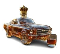 Decanter per whisky da auto da corsa vintage da 400 ml con tappo - Bottiglia in vetro dal design classico di un'auto sportiva per uomo, nuovo decanter in vetro a forma di automobile ideale A
