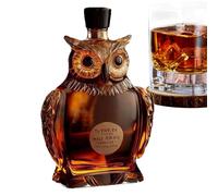 Decanter per Whisky Decanter - Contenitore per bevande a forma di gufo 350 ml, Decanter per distillati - per uomo regalo padre nonno amico festa di famiglia Natale Riunione