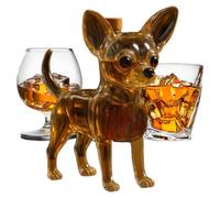 Decanter per whisky | Decanter in Bourbon a forma di cane | Decorazione vuota per il bar della casa con bottiglia di liquore | Bottiglia di tequila di brandy di vino con statuetta di animali per