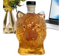 Decanter per whisky, decanter tequila Wolf Head da 350 ml, bottiglia di whisky artistico per armadietto di stoccaggio di bevande alcoliche, bar a casa, collezione di cocktail Bourbon
