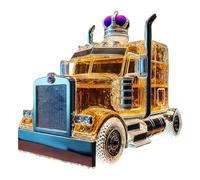 Decanter per whisky - Mezzo camion - Bottiglia di whisky | 375 m | Contenitore per spiriti vintage con interessante tappo per l'orientamento di brunch birra, bar, matrimonio, compleanno, cucina