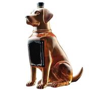 decanter, Scultura in 3D di bottiglia whisky e vino a forma bulldog divertente da 300 ml, decanter in vetro unico for cani(D)