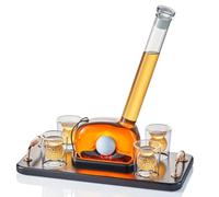 decanter, Set di decanter for whisky da golf 850 ml con 4 bicchierini shot a forma pallina