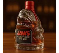 decanter, Statua artistica da 300 ml, ornamenti for bottiglie di whisky e vino con design 3D a forma squalo, sculture decanter for in vetro a tema animale(A)