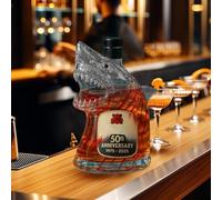 Decanter, Statuetta artistica da 300 ml a forma di squalo 3D, bottiglia vino, divertenti statuette animali in vetro for whisky e decanter, for bar ufficio(B)