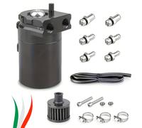 Decanter Vapori Olio Auto Moto 300 ML Universale Oil Catch Can 2 Porte Alluminio