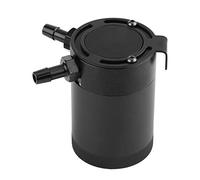 Decanter Vapori Olio + Oil Catch Can Serbatoio Universale per 300 Ml In Alluminio Lucido con Deflettore Kit di S O Nero Auto