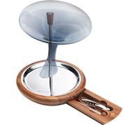 Decanter Vino con Base e Accessori in Legno e Acciaio Alexander