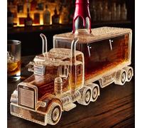 Decanter Whisky, Bottiglia Decanter Per Whisky Da Camion, Bella Scultura Meccanica, Regalo Statua Perfetto, Vetro Fatto A Mano(C)