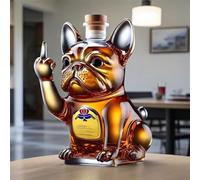 Decanter Whisky, Bottiglia Di Whisky A Forma Di Bulldog Francese, Decanter For Whisky A Forma Di Dito Medio, Regali Divertenti, Set Di Decanter For Vino Unici For Uomo.(D)
